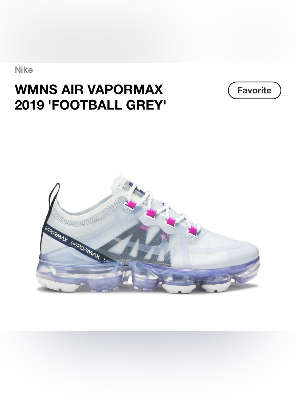 Nike Air VaporMax in 'Football Grey'